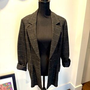 Treasure & Bond Charcoal Checkered Blazer